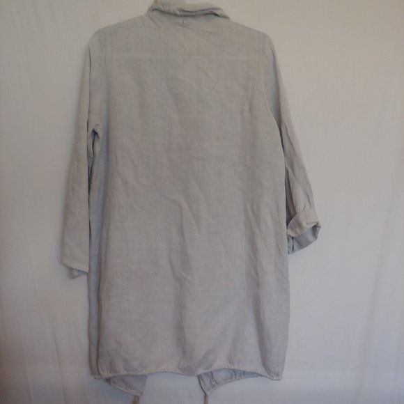 Tempo Paris made in Paris Italy. Linen waterfall lagonlook kimono Size small - Picture 14 of 16